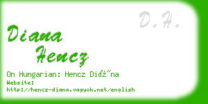 diana hencz business card